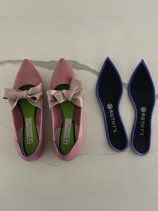 Rothy's Shoes - Rothy’s rosebud point with bow flat shoes